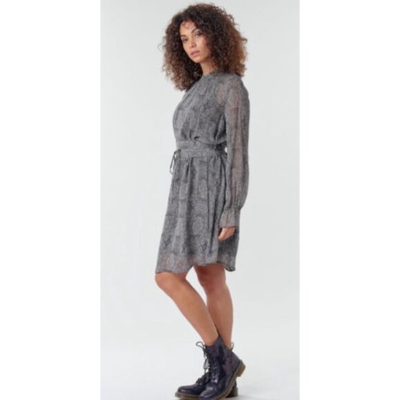 Ikks Gray Mandala Pattern Dress Size 34 * Flaw - Picture 2 of 16